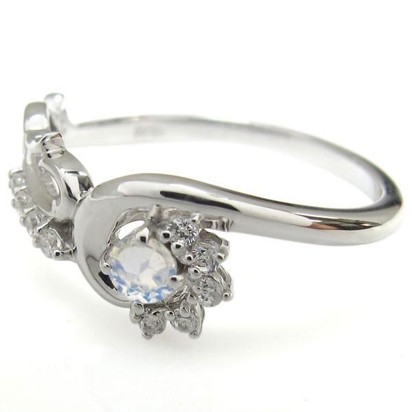 プラチナリング メモリアルリング 結婚10周年 ロイヤルブルームーンストーン 指輪 クリスマス ポイント消化の画像