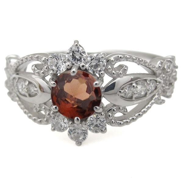 秋冬の主役◎ プラチナ 婚約指輪 大粒 ガーネット エンゲージ ミル打ちリング クリスマス ポイント消化 【S2887553720】(103874円)