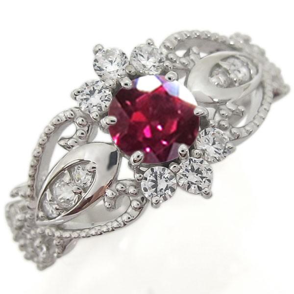 プラチナ 婚約指輪 大粒 ルビー エンゲージ ミル打ちリング クリスマス ポイント消化