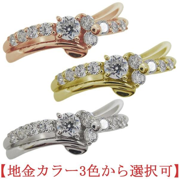 レディースリング 40代 30代 オシャレメモリアルリング 結婚記念日 結婚10周年 誕生石 指輪 V字リング k10｜plejour｜05