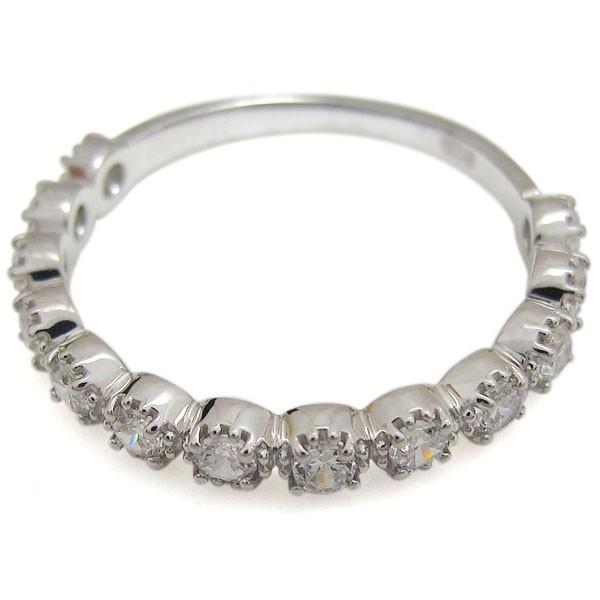 新入荷!!【日本未発売】 ダイヤモンドリング ハーフエタニティーリング 18金 指輪 ミル打ち 【PE1863089496】(67021円)