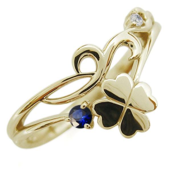 【超激レア】 18金 クローバー サファイアリング アラベスク V字 指輪 唐草 【LWH1085227851】(39039円)