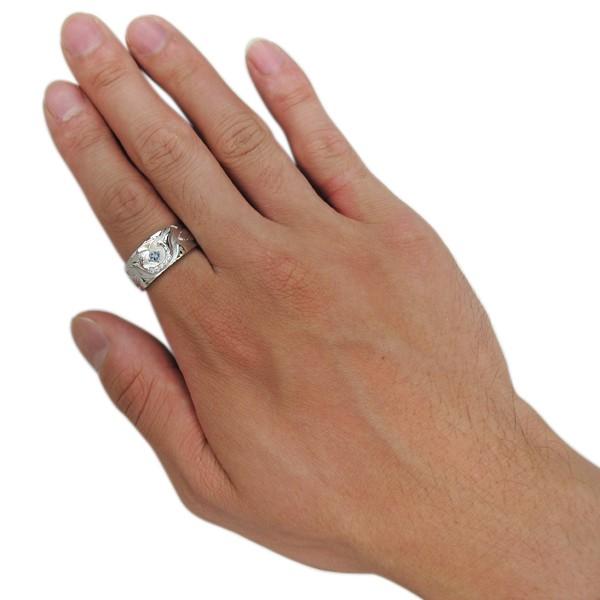 指輪 メンズ 武田信玄 家紋 シルバーリング アクアマリンサンタマリア 風林火山 約 指輪 アクアマリンサンタマリア