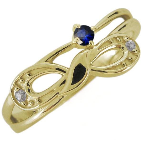 最先端 リボン リング 9月誕生石 サファイア レディース 指輪 18金 時間指定不可 Www Ladislexia Net