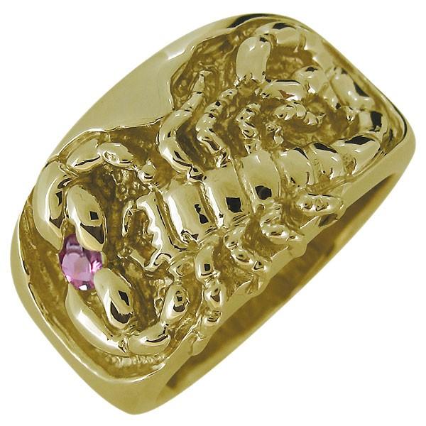 メンズ 指輪 ピンクトルマリン 10月誕生石 10金 おしゃれ リング 代 30代 40代 Andsa Fr