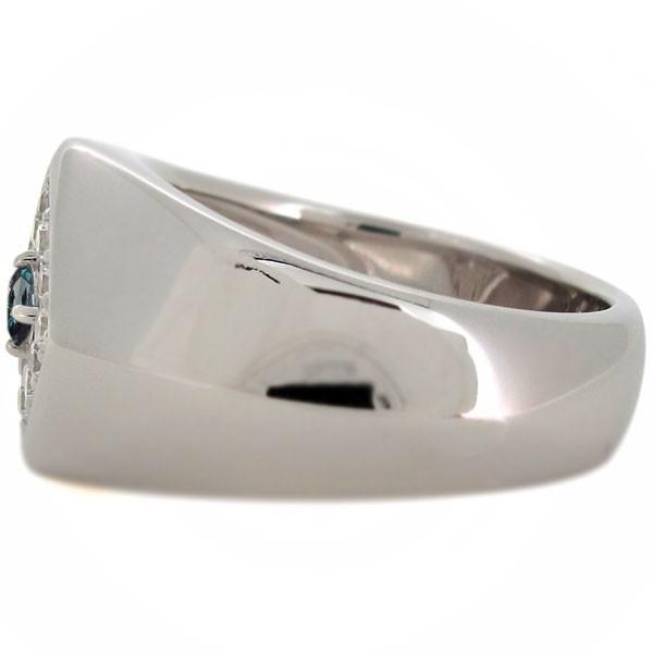 18金 メンズリング 印台 指輪 天然石 アレキサンドライト K18 | www