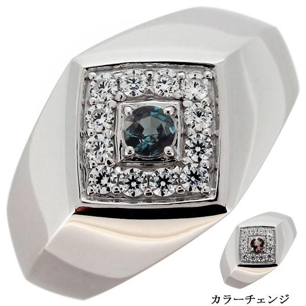 激安通販 指輪 印台 シルバー 希少石 メンズリング アレキサンドライト 天然石 指輪 シルバー 印台リング シンプル メンズリング メンズアクセサリー Chescotimes Com