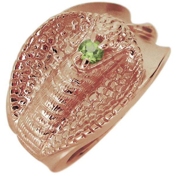 ⭐️完成品⭐️ リング コブラ 蛇 メンズリング 指輪 10金 ペリドット へび 【I3953449633】(142218円)