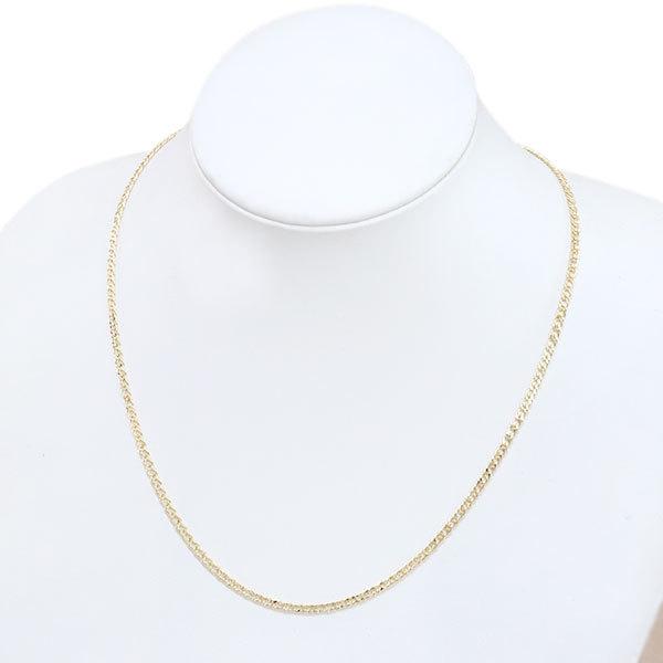 喜平 ネックレス k18 メンズ 喜平ネックレス 中空 ダブル 3.0mm 45cm