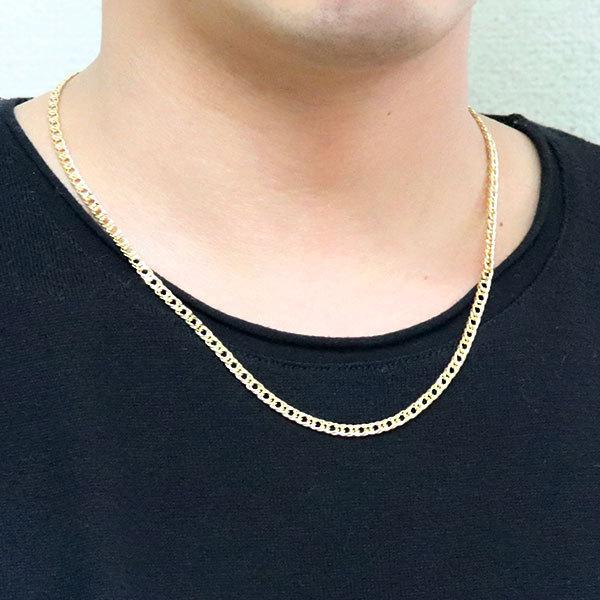 喜平 ネックレス 18金 喜平ネックレス メンズ ダブル喜平 チェーン 中空 3.95mm 45cm 50cm 55cm_1