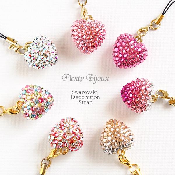 スワロフスキースカル 星 ハート ラインストーン ストラップ SWAROVSKI（スワロフスキー） スマホアクセサリー 携帯ストラップ デコ