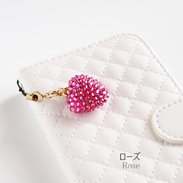 ❤️スワロフスキー❤️ぶっくりかわいい　ハートパヴェ 上品華やか SWAROVSKI（スワロフスキー） スマホアクセサリー 携帯ストラップ デコ