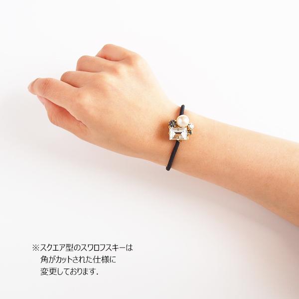 SWAROVSKI（スワロフスキー） ヘアゴム おしゃれ スクエア型