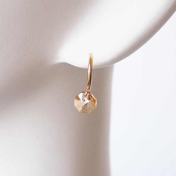 スワロフスキー lucent フープピアス　八角形デザイン 341101149_10.jpg