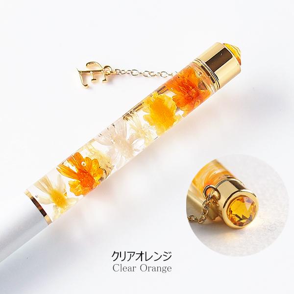 SWAROVSKI ハーバリウム ボールペン 完成品 イニシャル