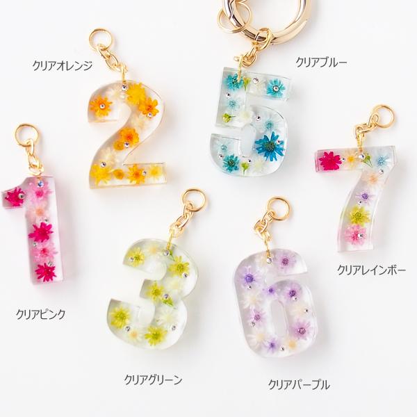 SWAROVSKI（スワロフスキー） キーリング 数字 ナンバー モチーフ お花
