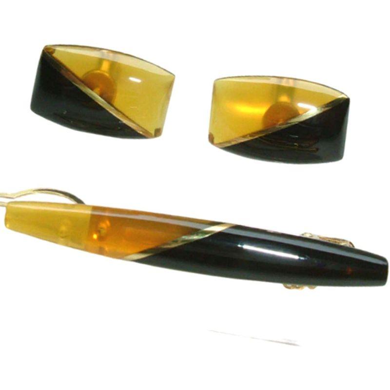 【最安値挑戦中】 本べっ甲 タイ止 カフスセット 黒と白を18金で次分 おしゃれな メンズ ネクタイピン ワニロ式 とカフスボタン 【RIZ7386578745】(26572円)