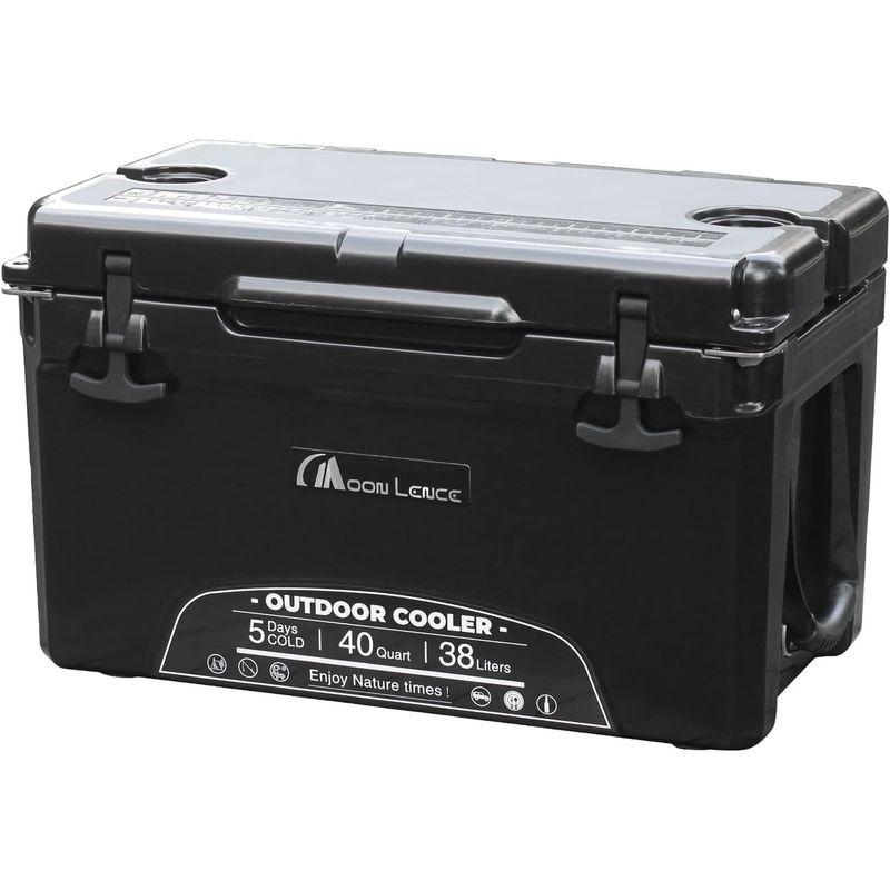 MOON LENCE クーラーボックス 大容量 40QT (38L) 5日保冷 ハードクーラーボックス アウトドア キャンプ 釣り BBQ 40QT 38L LENCE クーラーボックス 大容量 5日保冷 ハードクーラーボックス アウトドア キャンプ 釣り BBQ 　