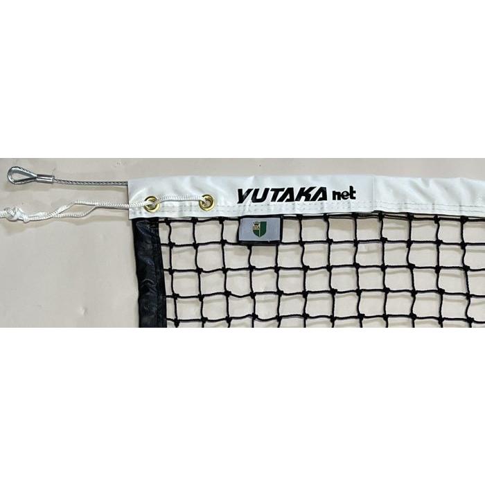 YUTAKA ソフトテニスネット 440T/45本 黒 スチールワイヤー 日本 