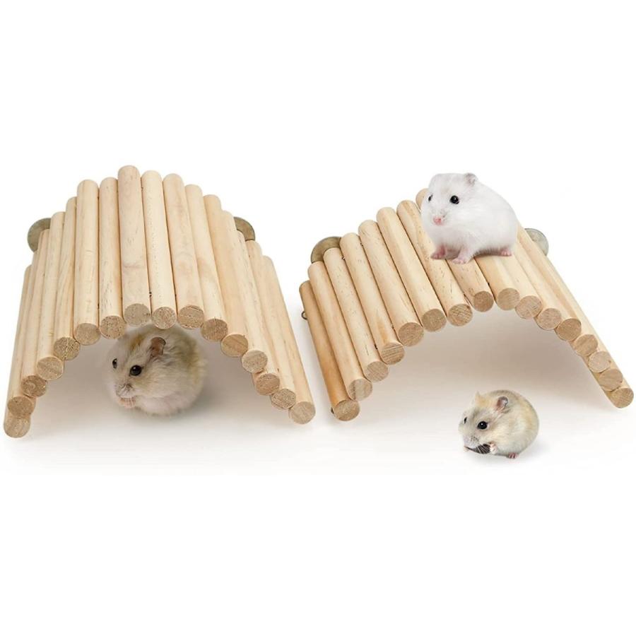 2点セット はしご 木製玩具 飼育ケージアクセサリー 遊び道具 ハムスターのおもちゃ 小動物 遊び場 玩具 安全 設置簡単 ハムスター うさ Plime 通販 Yahoo ショッピング