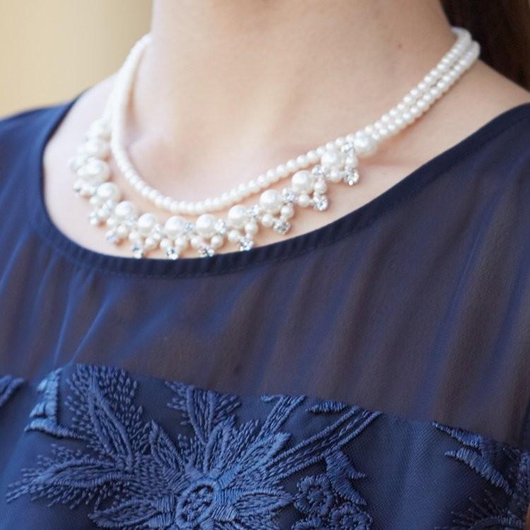 PLIQUA（プリカ） パールネックレス 結婚式 ネックレス レディース 