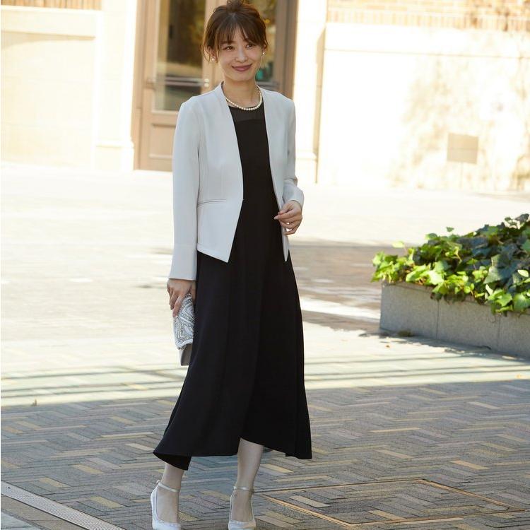 パーティードレス 結婚式 二次会 服装 親族 披露宴 謝恩会 卒業パーティー ゲストドレス 袖あり 20代 30代 40代 おしゃれ プリカ 3-5116-1 ブラック_8