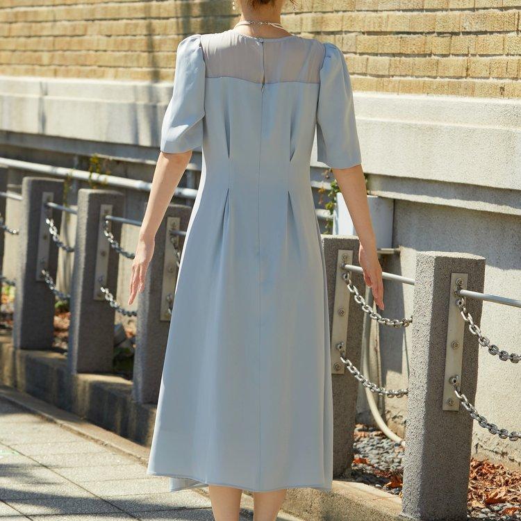 パーティードレス 結婚式 二次会 服装 親族 披露宴 謝恩会 卒業パーティー ゲストドレス 袖あり 20代 30代 40代 おしゃれ プリカ 3-5116 グレー_12