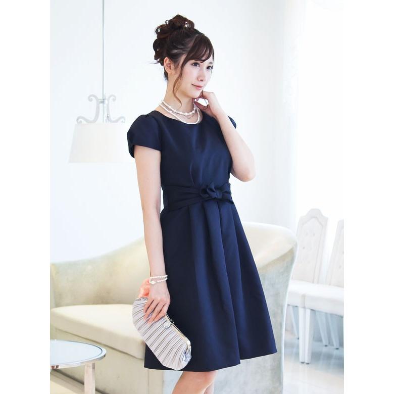パーティドレス ワンピース 結婚式 親族 披露宴 おしゃれ フォーマル お呼ばれ カラードレス 二次会ドレス ワンピ 上品 ママ 日本製 5 3102op ネイビー 5 3102op Pliqua ヤフーショッピング店 通販 Yahoo ショッピング