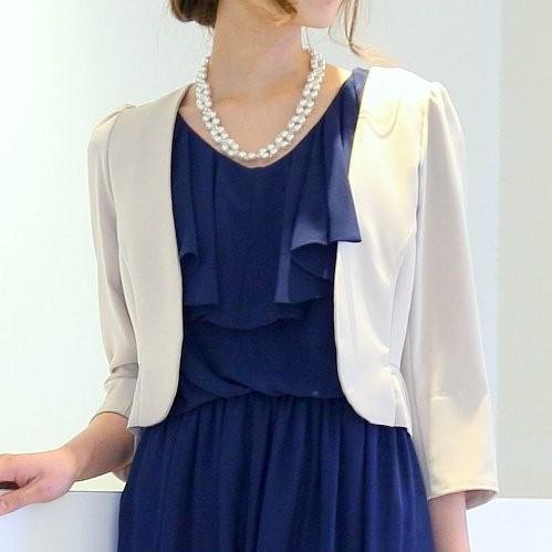結婚式　二次会　羽織り　ジャケット　BACCA　美品 PLIQUA 結婚式 ジャケット お呼ばれ 羽織 親族 七五三 二次会
