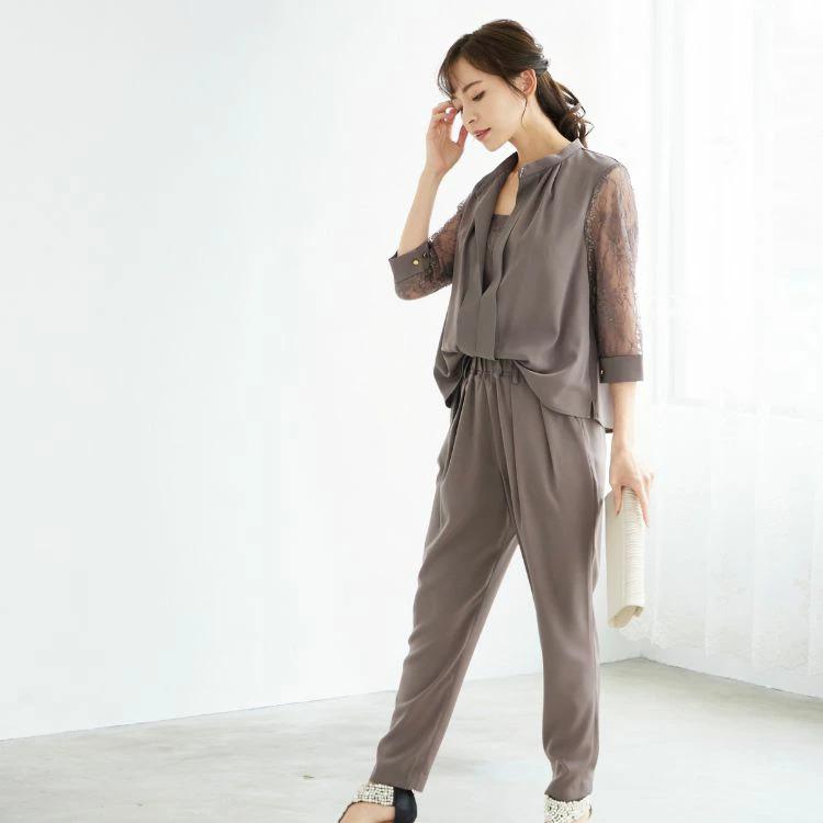 PLIQUA パーティードレス パンツ 結婚式 親族 服装 お呼ばれ PLIQUA パーティードレス パンツ 結婚式 親族 服装 お呼ばれ
