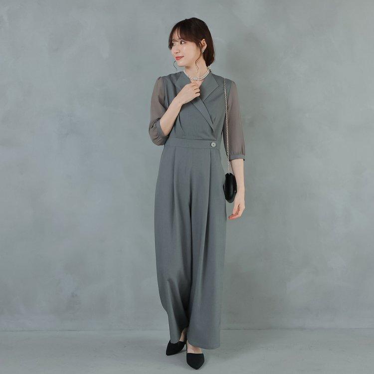 パンツドレス 結婚式 服装 お呼ばれパンツ オールインワン 大きいサイズ 会社パーティー かっこいい パンツコーデ 20代 30代 40代 七五三 ママ 卒業式 母親_10