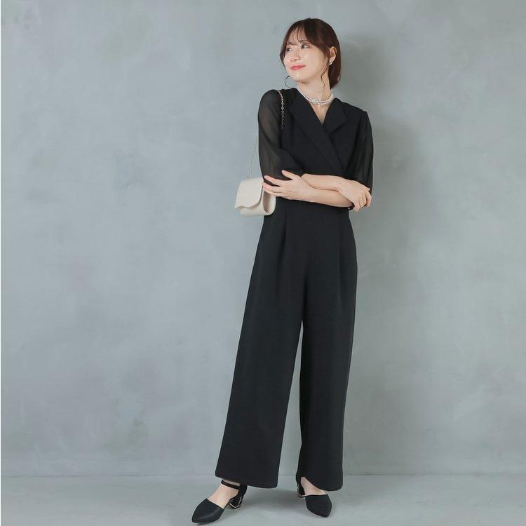 パンツドレス 結婚式 服装 お呼ばれパンツ オールインワン 大きいサイズ 会社パーティー かっこいい パンツコーデ 20代 30代 40代 七五三 ママ 卒業式 母親_15