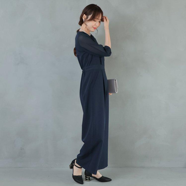 パンツドレス 結婚式 服装 お呼ばれパンツ オールインワン 大きいサイズ 会社パーティー かっこいい パンツコーデ 20代 30代 40代 七五三 ママ 卒業式 母親_4