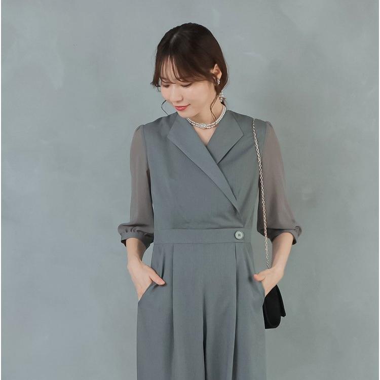 パンツドレス 結婚式 服装 お呼ばれパンツ オールインワン 大きいサイズ 会社パーティー かっこいい パンツコーデ 20代 30代 40代 七五三 ママ 卒業式 母親_7