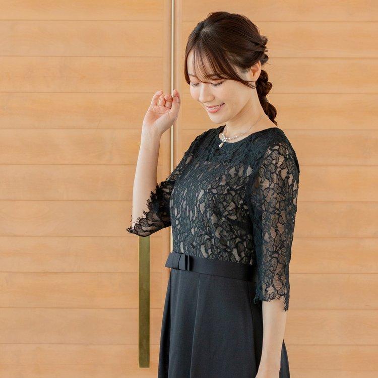 パーティードレス 結婚式 親族 服装 ワンピース 披露宴 謝恩会 ドレス七五三 母親 大きいサイズ レースドレス 上品 30代 40代 50代 おしゃれ j-5-9100op_12