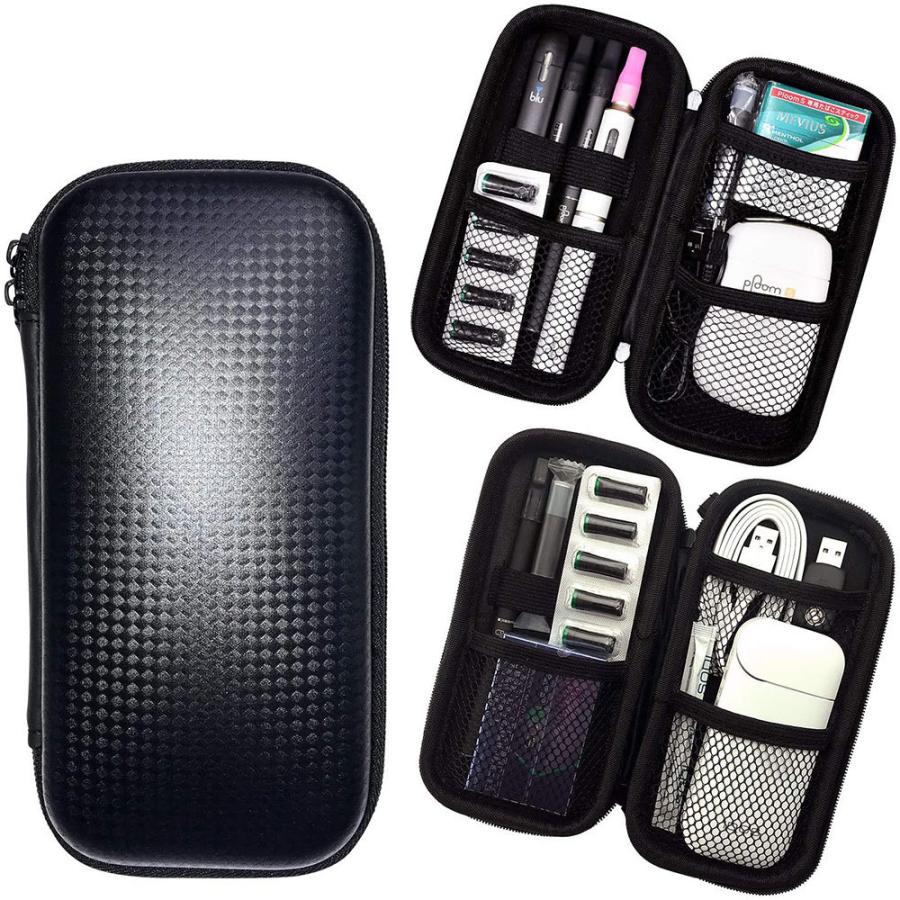 プルプラ 電子タバコケース 大容量 ロング ケース 大 カーボン調