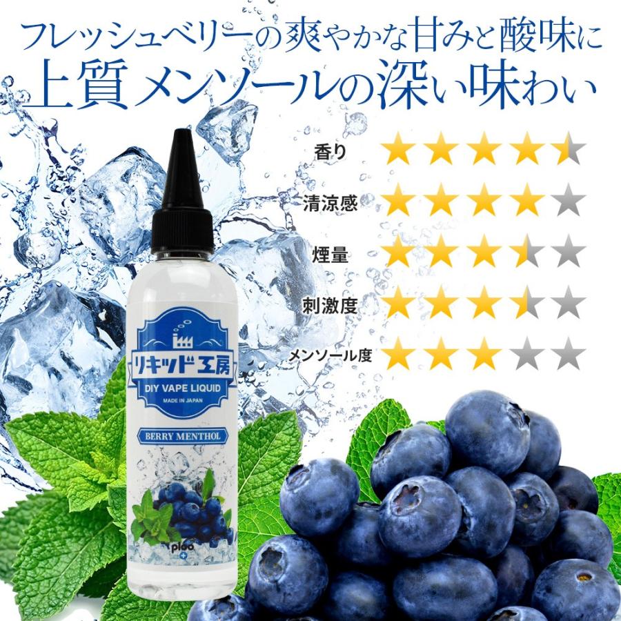 電子タバコ リキッド リキッド工房 ベリーメンソール 120ml 国産 大容量シリーズ VAPE｜ploo-pla｜02