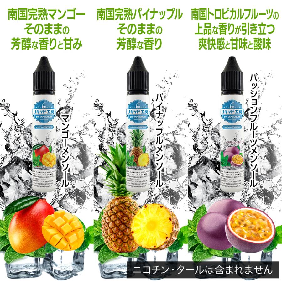 電子タバコ リキッド リキッド工房 30ml お試し3本セット トロピカル