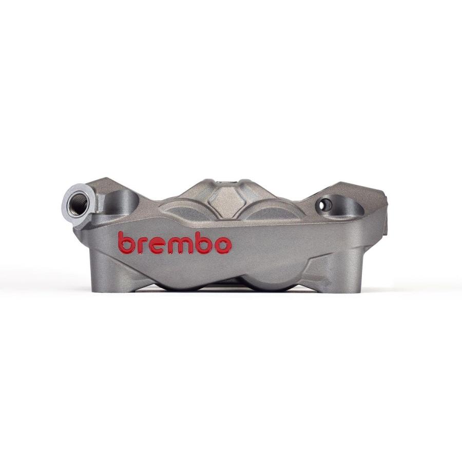 brembo (ブレンボ) Hypure ラジアル モノブロック 4P キャリパー チタニウムアルマイト レッドロゴ 左 Φ30 取付ピッチ:100mm 920-E940-31 | brembo | 01
