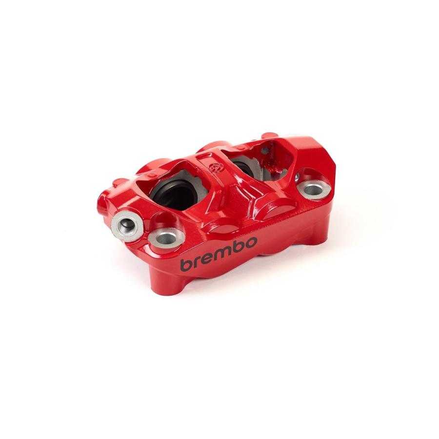 brembo (ブレンボ) Hypure ラジアル モノブロック 4P キャリパー レッドペイント ブラックロゴ 左 Φ30 取付ピッチ:100mm 920-E940-37 | brembo