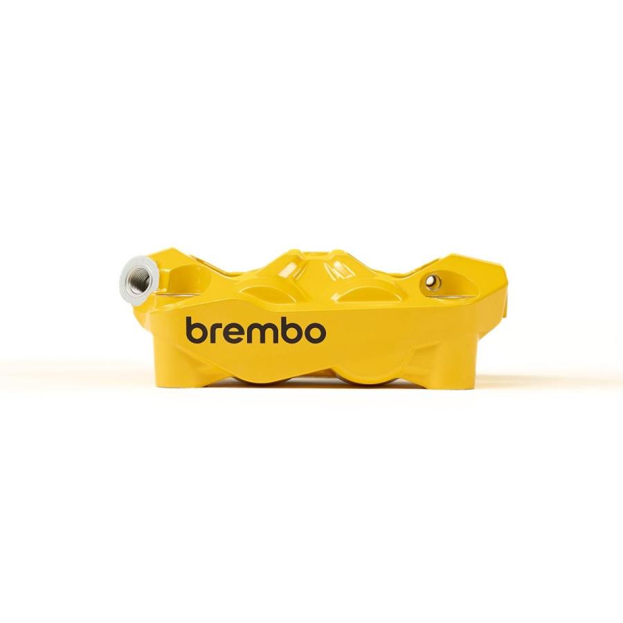 brembo (ブレンボ) Hypure ラジアル モノブロック 4P キャリパー イエローペイント ブラックロゴ 左 Φ30 取付ピッチ:100mm 920-E940-41 | brembo | 01
