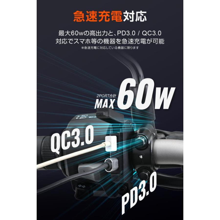 Daytona (デイトナ) USB電源SLIM PD/QC 2ポート  46392 | DAYTONA（バイク用品） | 03