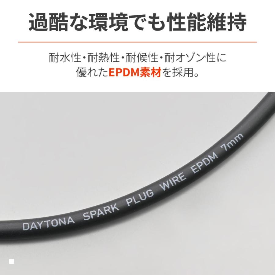Daytona (デイトナ) 汎用プラグコード ブラック 7MM-1M 63928 | DAYTONA（バイク用品） | 04
