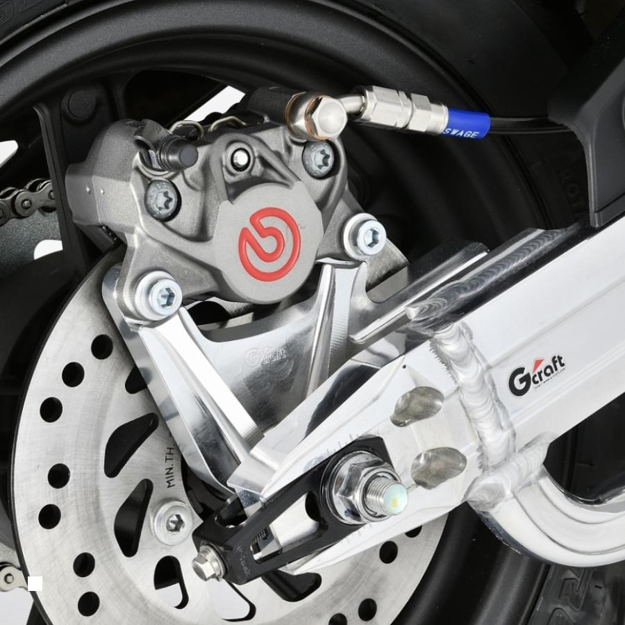Gクラフト (ジークラフト) リアキャリパーサポート ブレンボ2P用 タイプ2 シルバー GROM 33122 | Gcraft
