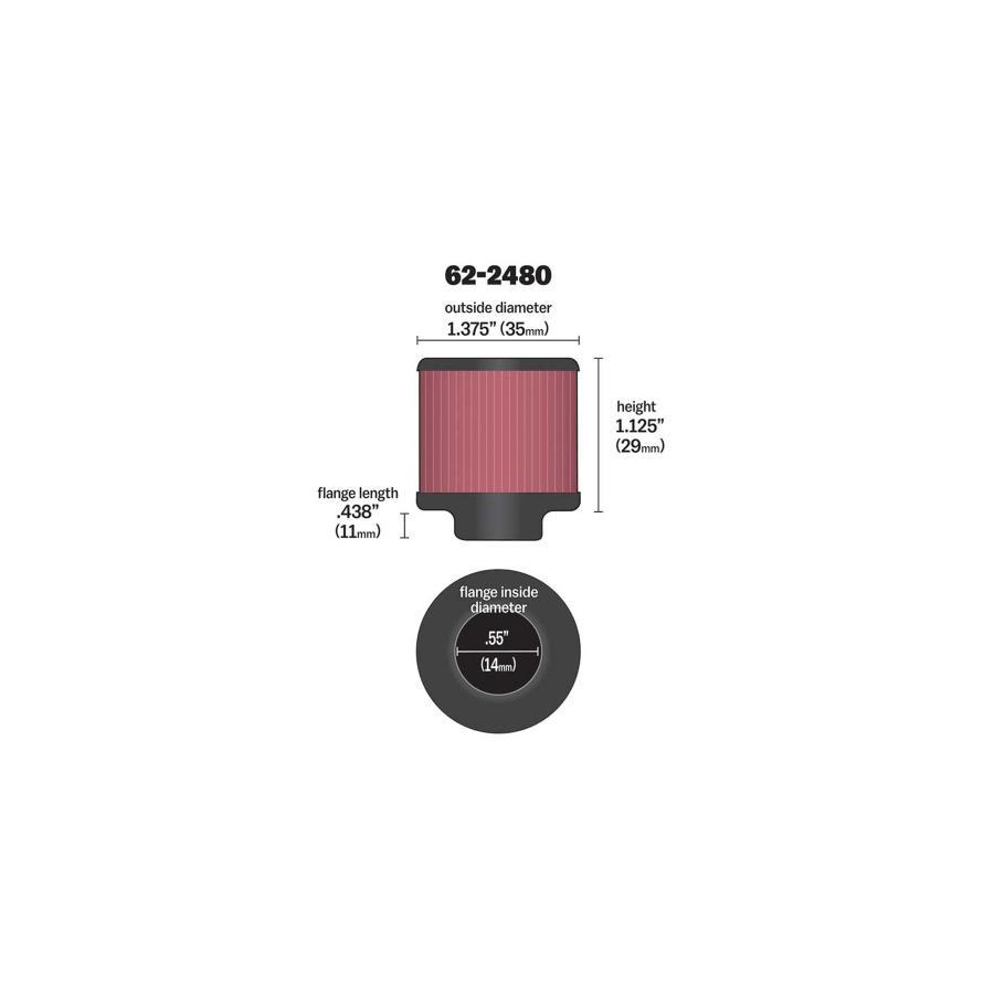 K&N (ケーアンドエヌ) ブリーザー/クローム Φ14(35X29) メス 62-2480 |  | 04