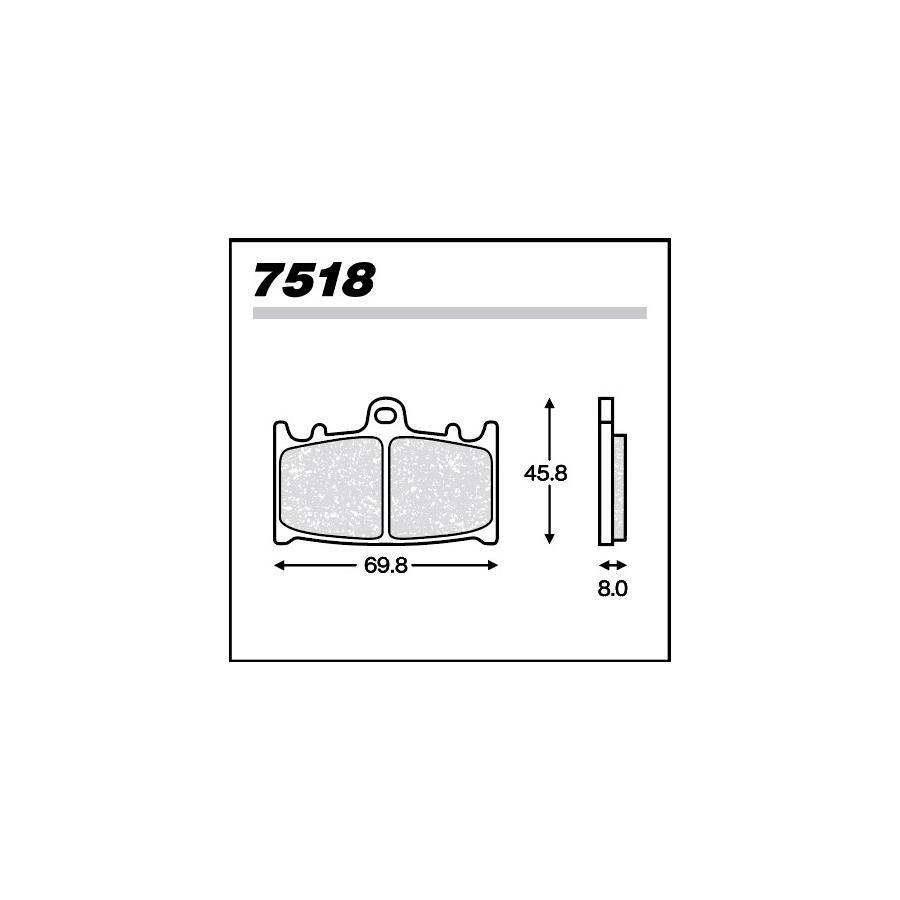 メタリカ ブレーキパッド ZZR1100/1200・ZEP1100・GPZ900R A7-11・ 7518 | Metallico | 02