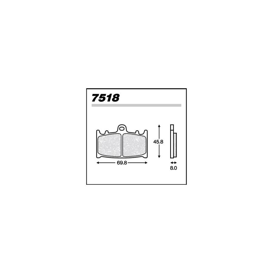 メタリカ ブレーキパッド ZZR1100/1200・ZEP1100・GPZ900R A7-11・ 7518 | Metallico | 02