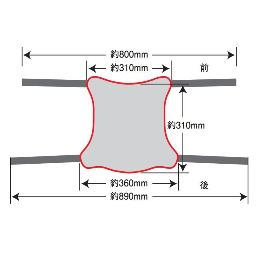 エフェックス ゲルザブ MESH SEAT COVER GEL-ZAB R(ゲルザブR)形状 310/360x310mm エクスジェル (EXGEL) | EFFEX | 02