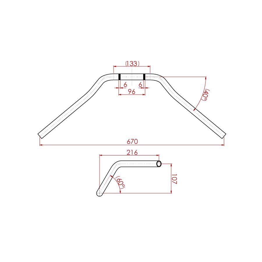 EFFEX (エフェックス) スーパーバーDaytona スチールブラック 汎用Type-6 EBX1206SK | EFFEX | 01