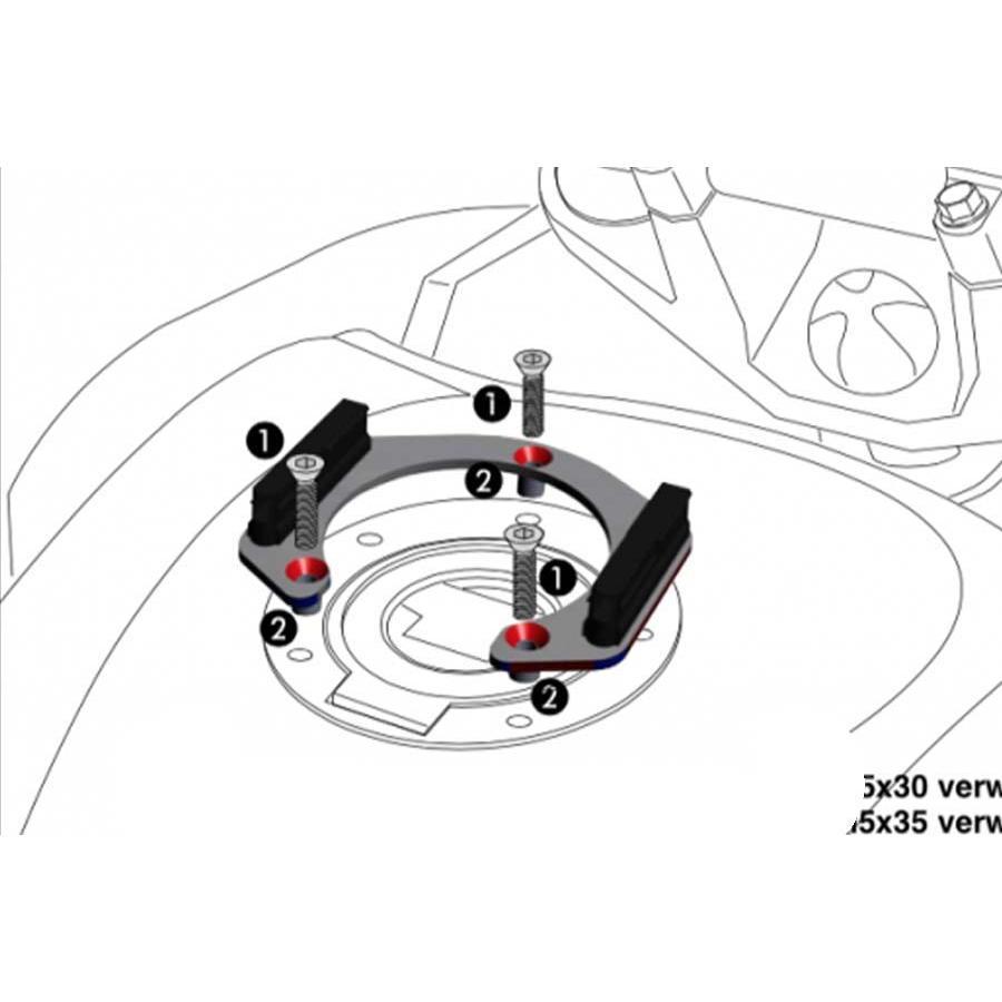 ヘプコ&ベッカー Lock-it タンクリングフィッティング 5穴 DUCATI/YAMAHA系 506006-5 | ヘプコ＆ベッカー | 01